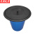 京洲实邦 嵌入式台面盖子不锈钢圆形垃圾桶【5L黑色盖子】ZJ-2414