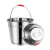 冰禹 BYlj-119 不锈钢提水桶 手提清洁洗车桶 加厚无磁 34cm