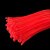 【彩色扎带】自锁式尼龙扎带大中小号塑料扣带固定捆扎带绑束线带  宽2.5毫米2F长10厘米(100条 红色 宽2.5毫米/长25厘米(100条)
