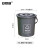 安赛瑞 塑料水桶 带盖手提厨余桶 10L 厨余垃圾分类餐厨圆桶 灰色 710051