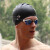 阿瑞娜游泳帽硅胶防水高弹舒适泳帽大号男女护耳训练比赛ACG210-BLK黑色