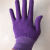 劳保针织线手套 白色无尘作业 手套耐磨 一双紫色 L
