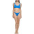 卡尔文·克莱恩（Calvin Klein）女式标准运动型文胸上衣可拆卸柔软罩杯细肩带比基尼下装 2 件套 宝蓝色 Large