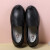 百丽圣步驼护士鞋系列女士小白鞋套脚透气摇摇鞋厚底工作鞋 黑色 35