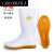 CARLOS KAYLA食品加专用食品靴食品级雨靴白色平底雨鞋防滑耐磨耐酸碱水鞋 平底中筒 36