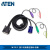 ATEN 宏正 2L-1703P 工业用3米PS/2接口切換器线缆 PS/2及音频信号接口(电脑端) DB-25信号连接接口 (KVM切换器端) 