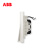 ABB开关插座 轩致框雅典白色系列一开单控单开带LED指示灯AF181