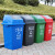 益美得 塑料摇盖分类垃圾桶大号办公室物业学校垃圾箱 正方桶100L灰色（其他垃圾）