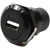 圆形单孔螺母固定工业USB3.0转接头2.0口工程安装USB金属开孔24mm 圆形USB3.0(黑色)