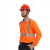安大叔 JJ-E802 荧光橙长袖Polo反光T恤 3M安视透气反光材料 涤纶鸟眼透气面料 定做 L码 1件