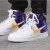 耐克（NIKE）新款男鞋 Air Force 1 小麦棕色AF1高帮运动鞋板鞋 BQ4591-101白紫 38.5