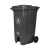 工者户外垃圾桶 环卫分类塑料垃圾桶 灰色240L加厚+中间脚踏定制GZ-22