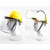 安全帽电焊烧焊氩弧焊焊工防尘防护面罩焊帽全脸电焊防护用品 透明pvc防护面屏+ABS支架