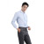 中神盾 2521 男式长袖衬衫修身韩版职业商务衬衣  (1-9件价格) 蓝色竖条纹拼白领 37码