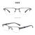 电焊眼镜焊工专用眼镜男防蓝光辐射新款半框平光镜 时尚枪色无度数眼镜+镜盒镜布