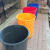 75升塑料圆形储物桶 加厚厨房垃圾桶 【黄盖】