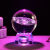 京噶居家创意玻璃球桌面摆件发光太阳系水晶球桌面摆件星空玻璃饰品 8厘麋鹿+MP4星空底座音乐盒
