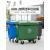 660L大型户外垃圾桶大号商用保洁清运垃圾车手推大容量环卫垃圾箱 绿色660L加厚/无盖 铁柄/投放标识