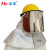 孟诺防火耐高温1000度铝箔头罩铝厂隔热披肩面屏安全帽 Mn-tz2000-2(镀铝面屏）