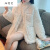 细偲曼法式小香风羊羔绒短款外套女2023冬季新款韩版宽松气质上衣 米白色 S 80-97斤