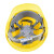 安英卡尔 abs安全帽工地施工领导电工国标加厚头盔头帽建筑工程透气 可定制 B2043 V型黄色
