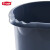 安赛瑞 塑料水桶 圆形提桶 12L 物业酒店带刻度清洁桶 灰色 5254 特耐适Trust 企业可定制 710061