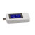 双USB电流电压表功率测试仪尾插检测器数显手机平板充电安全监测 红色单显+单USB直角 蓝壳 范围3