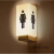 侧装卫生间发光门牌洗手间标识牌带灯男女厕所灯箱WC指示夜牌 B 25x11cm