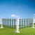 鸣固 PVC塑钢草坪护栏户外花园围栏学校物业绿化带隔离栏杆花坛栅栏篱笆加厚款（墨绿色 120cm高）一米价