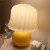 纽思维尔法式奶油台灯Muran中古手工琉璃卧室床头装饰小台灯网红蘑菇灯 奶油琉璃蘑菇灯-暖光 按钮开关