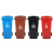 捷诺立（JNL）22397 加厚户外垃圾桶 小区物业垃圾桶 分类垃圾桶 有轮带盖黄色100L