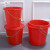 塑料手提水桶红色大小水桶带盖子耐摔 10L有盖款