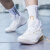 篮球鞋男女士春夏季新款高帮战靴运动鞋透气中学生情侣球鞋 白金 39