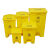 垃圾桶脚踏式废弃物卫生桶方形黄色加厚利器盒锐盒一次性塑料 利器盒10L圆形 黄色