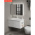 浪鲸卫浴智能304不锈钢浴室柜组合白色简约卫生间洗手洗 不锈钢90CM主柜+封镜柜