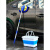 钓鱼桶鱼护桶一体装鱼多功能折叠桶户外洗车长方形洗拖把水桶 多功能折叠水桶13L蓝白色带盖+氧气泵
