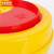 塑料垃圾桶圆形一次性锐器桶B 黄色 1L