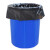 益美得 LJD8928 商用大号垃圾袋物业环卫平口塑料袋黑色 80*90cm（50只2.8丝）