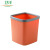 卫洋WYS-1443 桌面压圈方形垃圾桶 小号橙色 办公室小纸篓