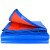 共泰 苫布 大篷布 防水防雨加厚棚布 防尘防晒防风塑料篷布 140克PE材质 蓝桔色6*8m