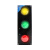 行车滑触线指示灯红黄绿三色电源信号灯带变压器直径50/100/150mm 灯口直径100平板款贴片灯 HXC-T/37