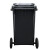 海斯迪克 HK-363 户外环卫垃圾桶 塑料上海分类垃圾箱 黑色干垃圾 加厚240L挂车