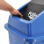 兰诗（LAUTEE）XDL-100D 新国标分类摇盖方形垃圾桶 物业环卫垃圾桶 100L蓝色-可回收物