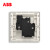 轩致ABB开关插座框雅典白10A三孔带开关AF223/-PG/-G/-885/-CS 雅典白AF223