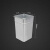 不锈钢方形内桶 垃圾桶 垃圾桶方形 镀锌板户外桶 白铁皮桶 白色长17*宽17*高32CM