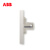 ABB开关插座 轩致框 雅典白色弱电 一位电话插座RJ11四芯 AF321