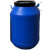 加厚50公斤塑料桶圆水桶蜂蜜桶发酵桶带盖60升废液桶耐酸碱化工桶 50升圆桶蓝色