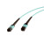 LHG 光纤跳线 MPO-MPO 多模12芯 湖蓝色 3m 12芯MPO-MPO-OM3-3米
