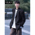 京狮戴尔新中式西装外套男小众设计感中国风西服盘扣立领上衣中山装 黑色 XF77069 XL