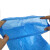 汉河一次性加长防雨鞋套(100只) 加厚耐磨防水雨靴套防汛用品厚度约3丝长约70cm蓝色 均码定制